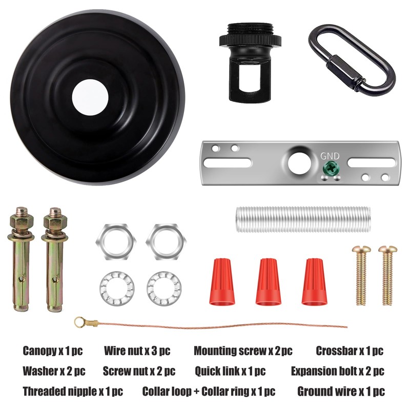 MAYOMAJO 6 Inch Light Canopy Kit with Heavy Duty, Replacement