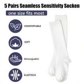 Seamless Capture Boot Socks for Walking Boots, Orthopaedic Replacement Stockings, Breathable Medical Tube Socks for Air Cam Walkers and Fracture Boot Casts, Men and Women, White 5