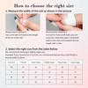 Sun&Beam Nails Handmade Nail Tip, Short, Round, False Claws, Black,