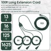 Relaxweex Christmas 100ft Outdoor Extension Cord 1 to 3 Splitter