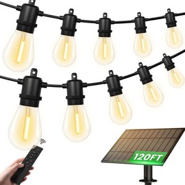 Torkase 100FT LED Outdoor String Lights with 25+2 S14 Shatterproof Bulbs, Commercial Grade Waterproof Patio Lights for Cafe Backyard Deck