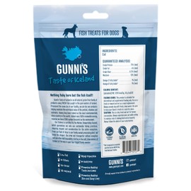 Gunnis Cod Skin Shorties Fish Dog Chew Treats, 2.5 Ounce Bag