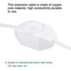 MECCANIXITY Lamp Cord with Dimmer Switch Power Wire 1.8M White