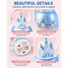 Snow Globe, Castle Musical Snowglobe with Automatic Snowfall (Blue)