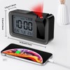 CHEREEKI Projection Alarm Clock, Alarm Clock with Indoor Temperature, 4