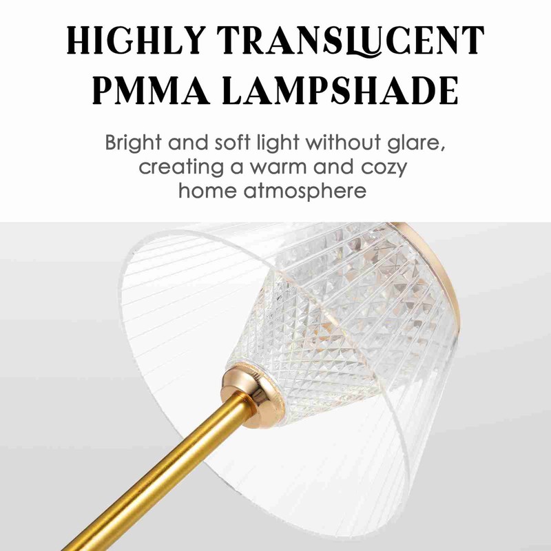 LED Crystal Table Lamp Bedroom Study Room Rechargeable Night Lamp