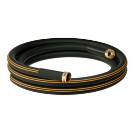 Atlantic Heavy Duty Garden Hose 8 ft x 5/8 Inch Black Color, Short Connection Leader Hose with Solid Brass Connectors (8 Feet)