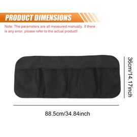 GAOLAOSY Car Trunk Organizer, Large Capacity Backseat Hanging Storage Bag with 4 Pockets, Waterproof Foldable Car Interior Organizing Accessories, Universal for SUV, Truck, Van, MPV (Black)