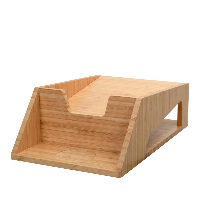 MobileVision Bamboo Laundry Detergent Holder with Drip Tray & Cup