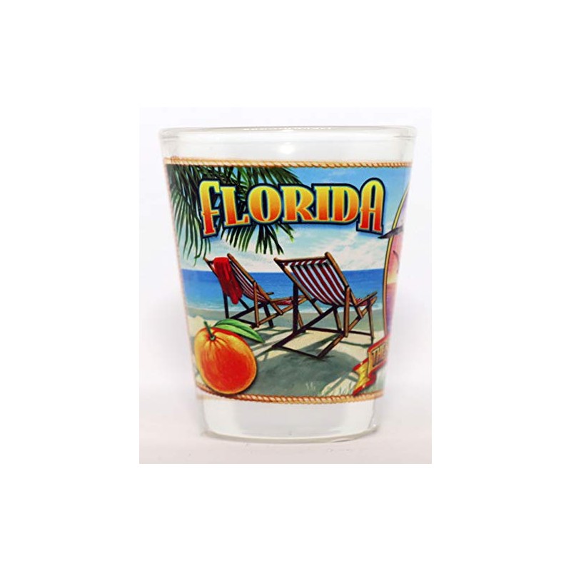 World By Shotglass Florida State Mural Shot Glass jks