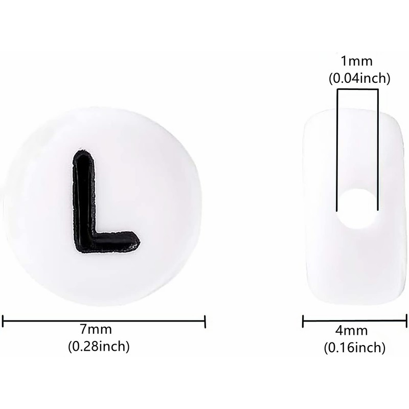 Bxwoum 100PCS Letter Beads Acrylic Alphabet Beads for Jewelry Making