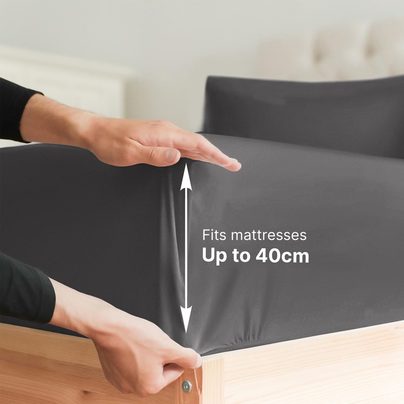 Small Double Bed Fitted Cotton Bedsheets - 100% Cotton Single