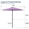 PatioKingdom 11FT Patio Umbrella,Outdoor Umbrella with Push Button Tilt and