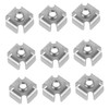 IWOWHERO 50pcs Square Tube Inserts Threaded Nuts for Metal Quick