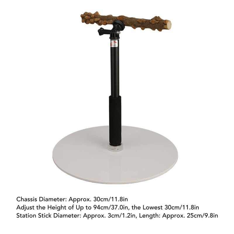 Bird Perch Stand, Adjustable Height Parrot Training Perch Stand Portable