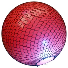Sport-Thieme Net for large gymnastic balls, for balls up to diameter 120 cm, with two drawstrings, made of nylon, mesh width of 40 mm, black, ball carrier and storage net