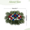 Memobloom Headstone Flower Saddle Arrangements - Artificial Cemetery Flowers Silk