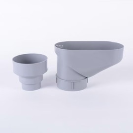 3P Downpipe Gutter Leaf Catcher - Low Maintenance Anti Clog and Blockage, Debris Guard Filter Protector - Grey