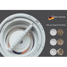 Zassenhaus "Frankfurt" Olive Wood Ceramic Salt Mill, 7-Inch