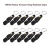 SAUYRASY 10Pcs Black Heavy Tension Snap Release Clips for Kites