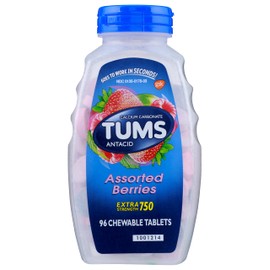 TUMS Extra Strength 750, Berries, 96 Tablets