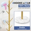Durmmur Heavy Duty Coat Rack with Natural Marble Base, Freestanding