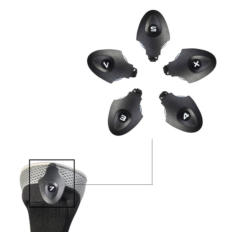 Andux Long Neck Golf Hybrid Club Head Covers with Interchangeable