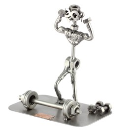 Steelman24 I Nuts and bolts sculpture Strong Man I Handmade ornaments I Made in Germany I I Metal figurine