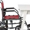 Medline Basic Steel Transport Chair - Full-Length Arms, Swing-Away Footrests,