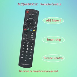 GHUST N2QAYB000321 Remote Control Replacement for Panasonic TV TC-54PS14 TC-58PS14 TC-65PS14 TC-L26X1 TC-L32C12 TC-L32C12K TC-L32C12N TC-L32G1 TC-L32LX1N TC-L32S1 TC-L32X1 TC-L37G1 TC-L37S1 TC-L37X1