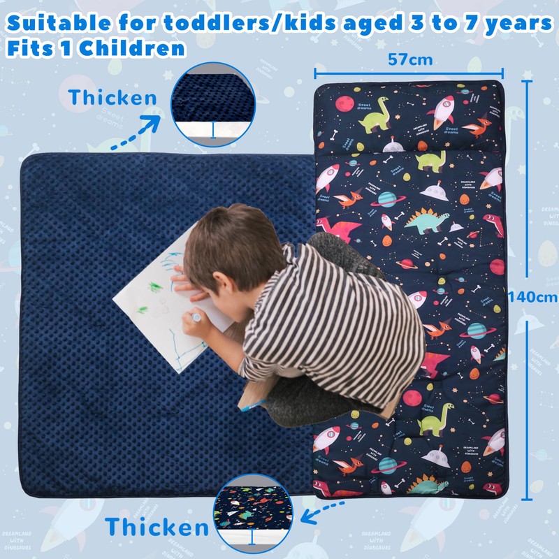 Vencede Nap Mat - Toddler Nap Mat with Pillow and