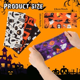 JaGely 12 Pcs Halloween Headbands for Women, Wide Knotted Hair Accessories