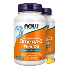 Kit 2 Omega 3 1000mg | 180 Epa /120 Dha | 100 Caps Gel