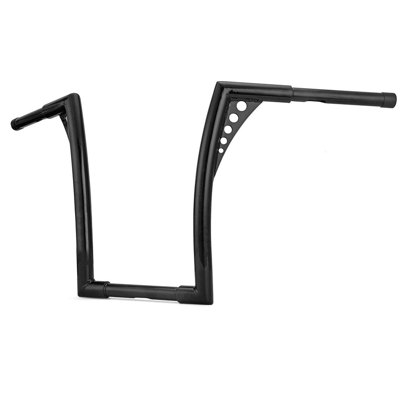 WSays Gloss Black 10" Rise Ape Hangers Handlebar 1-1/4" Diameter