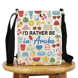 G2TUP Aruba Lover Gift I'd Rather Be in Aruba Makeup Bag Aruba Trip Cosmetic Bag Aruba Souvenirs Gift Aruba Travel Gift (Be in Aruba -x)
