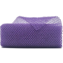 African Net Sponge Bathing Exfoliating Net Long Sponge Body Shower Net Nylon Back Scrubber for Removing Dead Skin Dirt Oil Skin Smoother for Men Women (Purple)