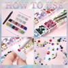 Nail Art Rhinestone Colorful Rhinestones Round Glass Gems Ab &