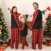 Weixinbuy Women's Christmas Sleepwear Womens Christmas Pajamas Red and Black