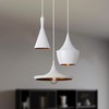 LEDSone Industrial Pendant Light, White Contemporary Hanging Light E27 Lamp
