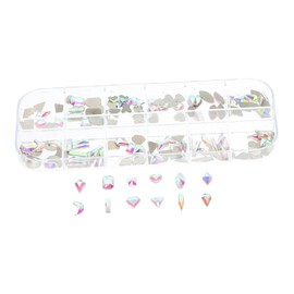 FOMIYES Nail Rhinestones Flatback Glass Nail Charms Decorations Glitter for Creative Designs