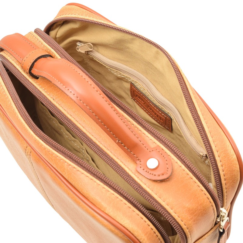 ANDY HAWARD 25814 Men's 2nd Bag, Double Zipper, 2-Way Handle,