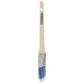 Axus Decor Precision Angled Cutter Paint Brush (Blue Color) - 1"/25mm - Synthetic Filaments, Angled for cutting in with emulsion, Bamboo Handles, Rust-Resistant Stainless Steel