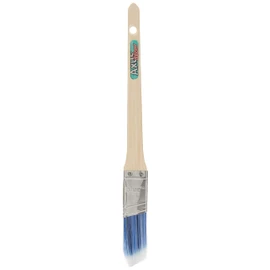 Axus Decor Precision Angled Cutter Paint Brush (Blue Color) - 1"/25mm - Synthetic Filaments, Angled for cutting in with emulsion, Bamboo Handles, Rust-Resistant Stainless Steel