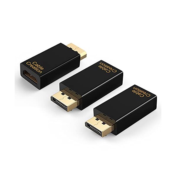 DisplayPort to HDMI Adapter - 3 Pack, CableCreation 1080P Gold