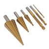 6PCS Set Step Drill Bit Set Steel 4‑12 4‑20 4‑32mm