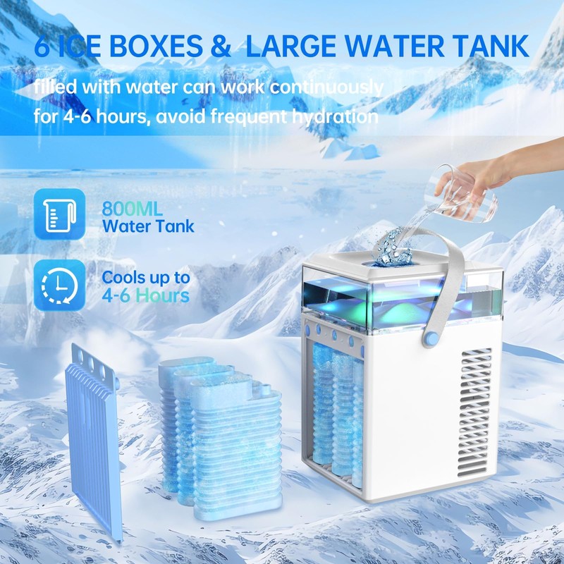 Portable Air Conditioners: 5 in 1 Mini AC Fan with