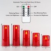 Homemory Christmas Red Flickering Flameless Candles, Battery Operated Acrylic LED
