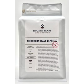 Smokin Beans 2-Pound Northern Italy Espresso Coffee, Our Signature Blend, Espresso Roast, Premium Whole Bean Specialty Coffee