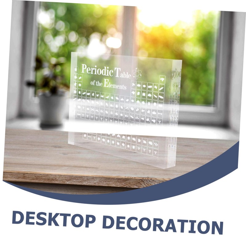 DOITOOL Transparent Periodic Table of Elements Decoration Elegant High School