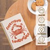 Likjad Inspirational Everything is Figureoutable Crab Spiral Notebook Journal 5.5x8.3,